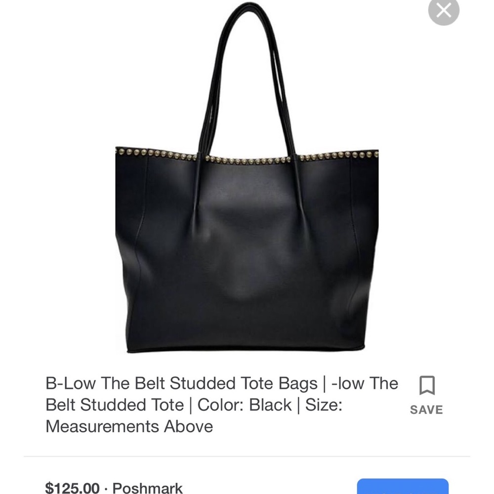B-low the belt studded black tote